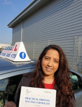 Congratulations Jumana on passing your Driving Test on 1st attempt in Uxbridge!