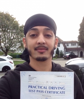 Congratulations Amar on passing your Driving Test on 1st attempt with Jassal Driving School Only 5 minors You did Great<br />
<br />

<br />
<br />
I passed first time with Sukh Jassal Driving School and had a great learning experience My instructor was fantastic I always felt very relaxed during the lessons and the guidance and advice always came across really well