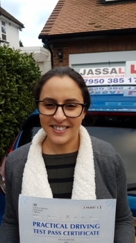 Congratulations Asma on passing driving test with ZERO faults Uxbridge <br />
<br />
Jassal gave me great lessons on how to drive safely and apply the correct techniques to do all the necessary manoeuvres for the test He was patient and persistent He made sure I practiced manoeuvres and drove in different parts of the city until I got familiar with itThanks to his guidance I passed my test with zero f