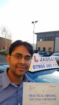 Congratulations Dhirendra on passing your Test in Hayes on your 1st attempt with Jassal Driving School<br />
<br />
 Sukh is a wonderful driving instructor he taught me the skills I needed to pass my driving test I would recommend Sukh to absolutely everyone as he was so calm and patient with me when I made silly mistakes btw i made few even just before the exam yet he was calm and encouraging which 