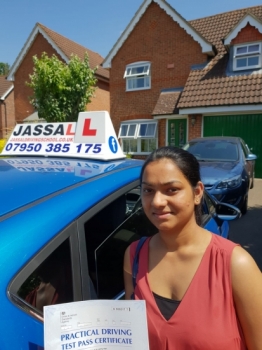 Congratulations Reena on passing your test! Slough..<br />
Thank you for all your help and patience. It was a pleasure to have my driving lessons with you. Thanks for all the driving tips you gave me. I would definitely recommend Sukh as a great instructor.