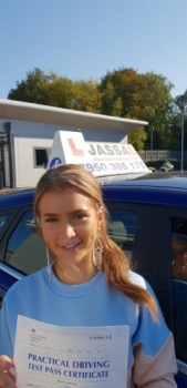 Congratulations Brittany on passing on 1st attempt with Jassal Driving School! Only 4 minors! Uxbridge..<br />
Thank you so much! I’m really pleased with how much I have learnt with you!