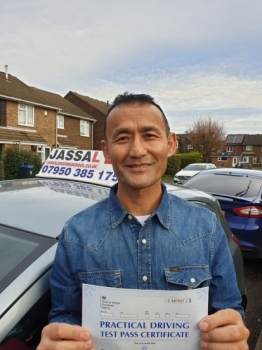 Congratulations Kabindra on passing your Driving Test today in Slough!..<br />
I had a different driving school before I joined Jassal Driving School. I found Jassal to be very helpful in getting me ready for my test. Practiced various routes in a short period of time. His methods were easier and more accurate. I passed today. Thanks Jassal