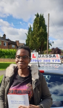 Congratulations Carol on passing your Driving Test in Slough!..<br />
I had put off driving for a number of years because of a car and road anxiety. Jassal helped me overcome this and I passed my test with only 3 minors. Thank you very much for your help Jassal. I would highly recommend your driving school!!