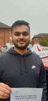 Congratulations Sukhchain on passing your Driving Test on your 1st attempt in Slough!..<br />
Highly recommended! I passed first time. Sukh is an excellent driving instructor, with a calm and friendly approach to learning how to drive. Sukh provided very clear guidance, great notes and really helpful tips. Which helped me prepare for and pass both my theory and practical driving tests. Very knowledgeab