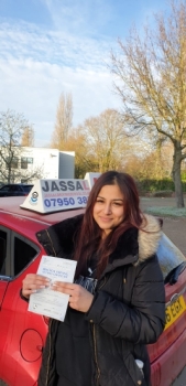 Congratulations Jess on passing your Driving Test on your 1st attempt in Slough!..