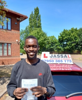Congratulations Wayne on passing your Driving Test in Slough!..<br />
Thank you sukh Jassal for your amazing effort to help me pass! He was so patient, careful, and informative with everything, especially when I struggled with roundabouts. His confidence and caution with me was so helpful, and I will recommend him to all of my friends and anyone who needs to pass!