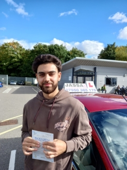 Congratulations Jay on passing your Driving Test on 1st attempt in Uxbridge..<br />
Hi I passed first time in Uxbridge with only 2 minors thanks to Jassal. I felt very well prepared for my test as we went through everything that could come up on the test. Jassal also taught very easy and effective methods to ace all the manoeuvres which made me feel confident when I was asked to do them on the test. I 