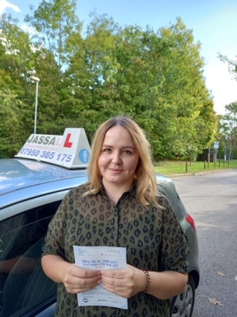 Congratulation Anita on passing your Driving Test 1st time in Slough!..<br />
Passed first time in Slough today. Highly recommend Mr Jassal as a driving instructor. I think he believed in me more than I did, even though I felt very well prepared. On the test all of his teachings/ advice came back to me, allowing me to pass my test with confidence. I am the most grateful to Mr Jassal for sharing his kno