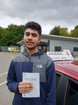 Congratulations Jayden on passing your driving test on Uxbridge!..<br />
Jassal was a fantastic instructor that put in a great deal of effort to adapt to teaching me in the way that suited me most. He went above and beyond to ensure I was in the best possible position to pass my test. His very encouraging and supportive teaching style is what makes me recommend to anyone looking to learn how to drive.