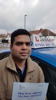 Congratulations John on passing your Driving Test! Only 4 minors! Southall