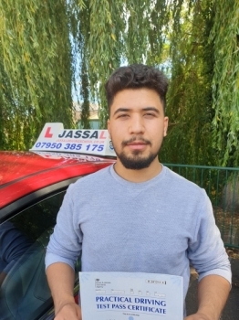 Congratulations Abdul on passing your driving test today in Hayes!..<br />
I had a previous instructor in a different driving school and failed twice. I found Jassal Driving School and with his expert guidance he helped me to improve my skills and I passed 1st time with him. Thanks alot.