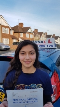 Congratulations Anjali on passing Driving Test 1st time Only 4 minors Uxbridge<br />
<br />
I enjoyed the lessons as you were patient with me and gave clear instructions You also gave me specific targets to improve on which helped me overcome these problems for the test Could not have passed 1st time without your help would highly recommend you to other learners Thank you again for teaching me