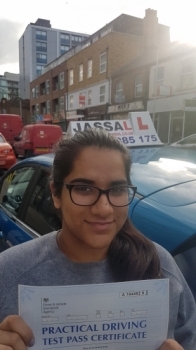 Congratulations Nikita on passing your Driving Test Hayes<br />
<br />
Thanks Jassal for all the help and being so patient The advice I got was very helpful and the lessons were always enjoyable One thing I would say that I liked about the lessons was that you noticed my faults and driving habits and helped me refine them Thanks for all the help and I would recommend to any people looking for a good te